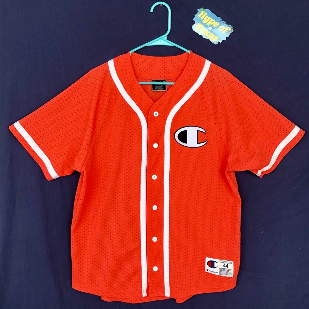 Champion Peach Stitched Logo BB Jersey Size Large